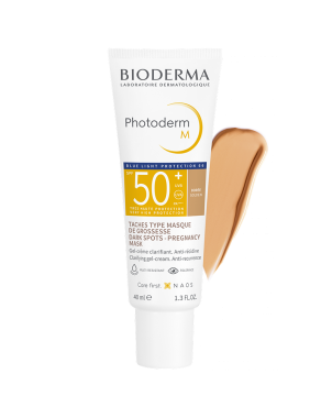 Bioderma-Photoderm M SPF 50 Golden Tint gel cream sunscreen for dark spots and melasma 40ml